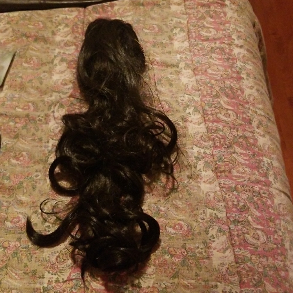 Clamp Dark Brown Ponytail